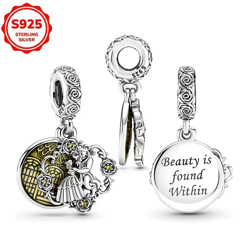 New Disney 925 Sterling Silver Cheshire Cat & Dumbo Charms – Original Bracelet Beads DIY Pendant Halloween Jewelry Gift