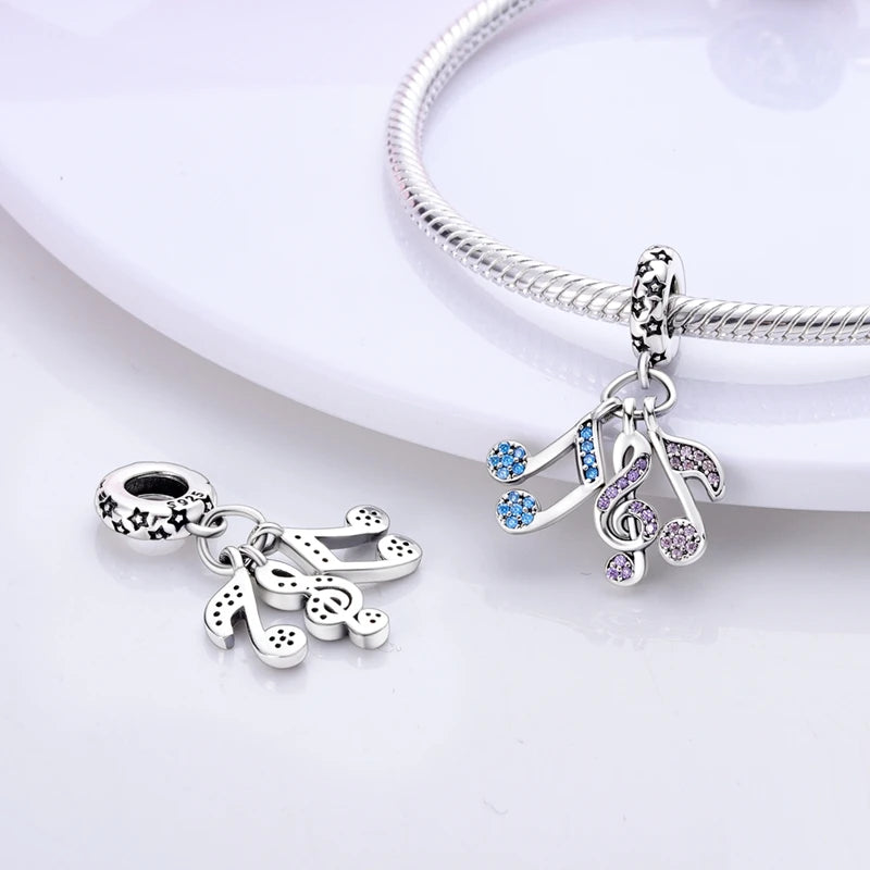 925 Sterling Silver Funny Playable Charms Beads | Smart Watch Tarot Bike Travel Dangle Fit Pandora Bracelet DIY Jewelry
