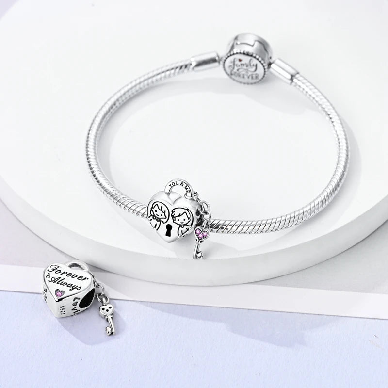 2025 Hot Sale 925 Sterling Silver Pink Butterfly Luminous Firefly Charm | Dangle Bead Fit Bracelet Necklace DIY Jewelry