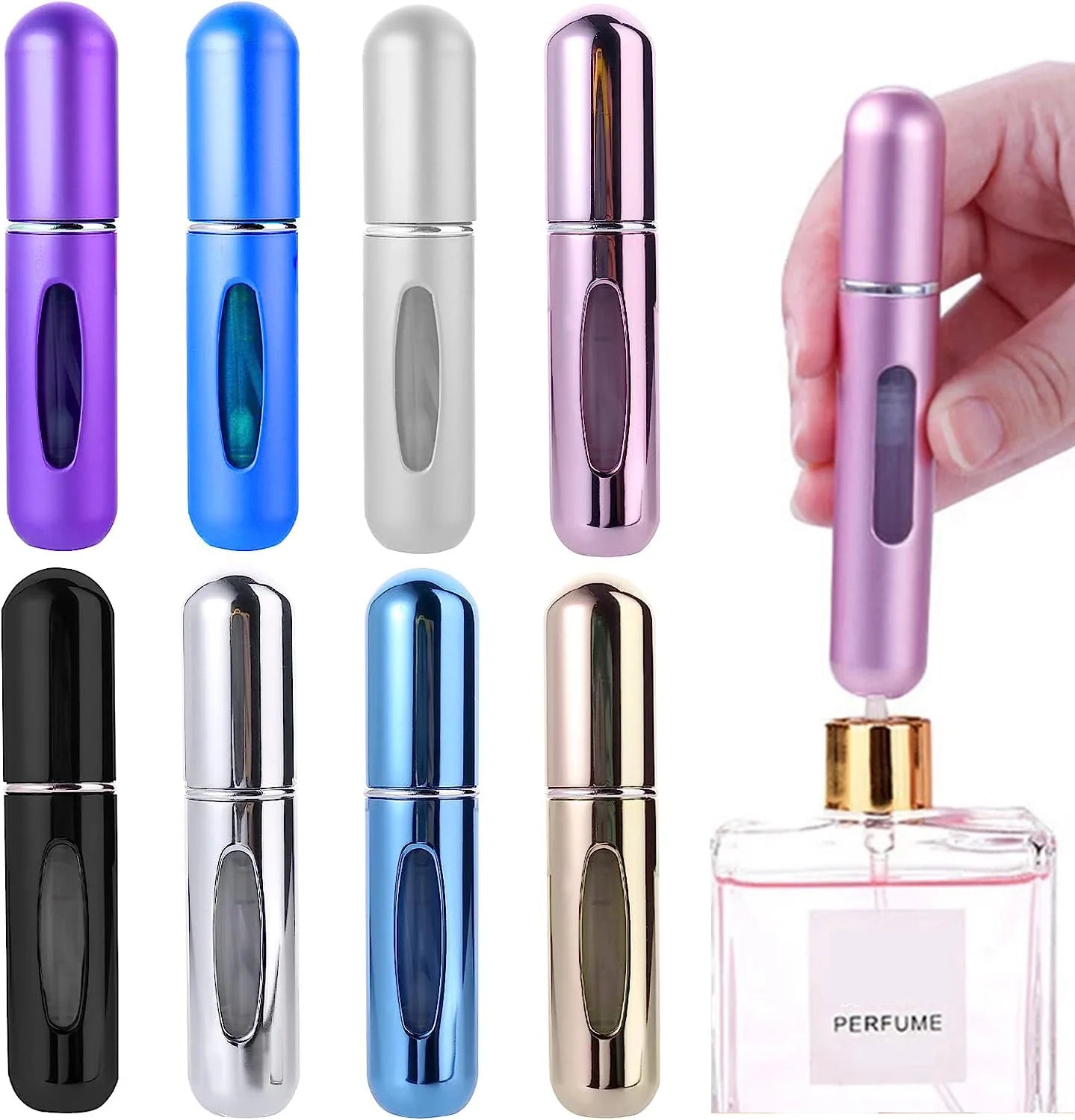 5ML / 8ML Refillable Mini Perfume Bottle – Portable Cosmetic Spray Atomizer | Travel Spray Container