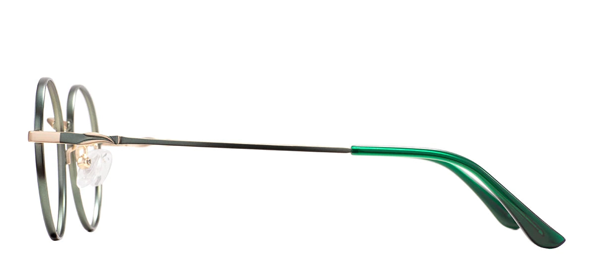 Colorful Round Metal Pink Glasses Frame – Luxury Unisex Full Rim Prescription Eyewear