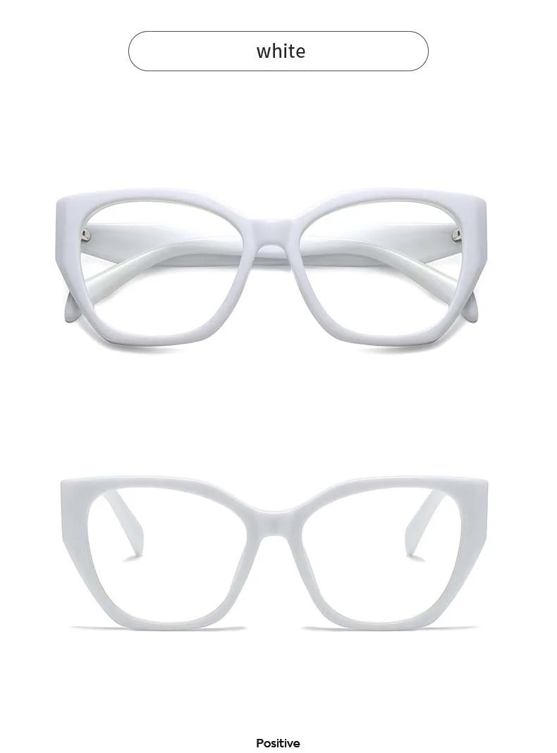 Luxury Cat Eye Myopia Glasses 👓 Tortoiseshell Oversize Anti-Blue Light