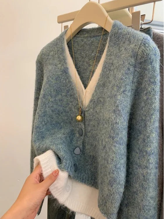 ay Knitted Long Sve Sweater Women's Faion Sense Layering Top Korean Sle Early Autumn Aosphere Clothing