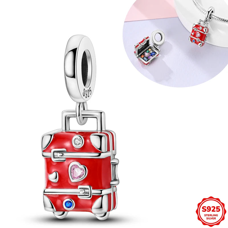 Hot Sale 925 Sterling Silver Moments Keychain Charm | Fit Original Bracelet Beads Women’s Elegant Jewelry Gift