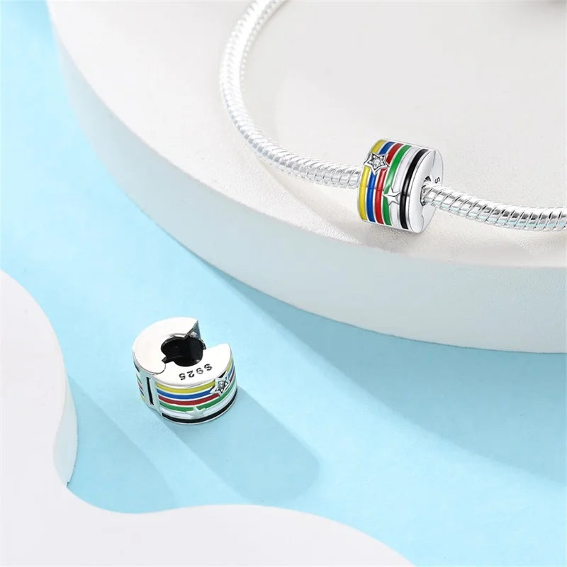 925 Sterling Silver Soccer Trophy Jersey Charm Beads – Fits 3mm Bracelets DIY Jewelry