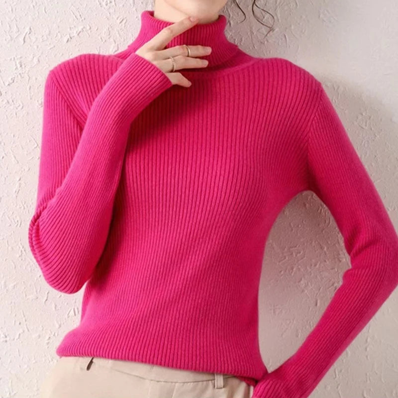 Heliar Women’s Fall Turtleneck Sweater – Soft Knitted Cashmere Pullover, Basic Warm Jumper for Autumn Winter 2024