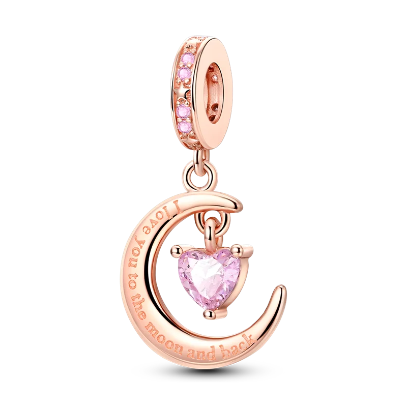 925 Sterling Silver Colorful CZ Zircon Dangle Charm | 2025 New Fashion Bead | Fits Pandora Bracelet | DIY Jewelry Gift