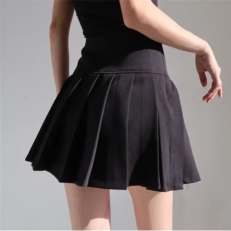 American School Y2K Style High Waist Pleated Mini Skirt – Summer Sexy Hotsweet Short Skirt for Women 2024