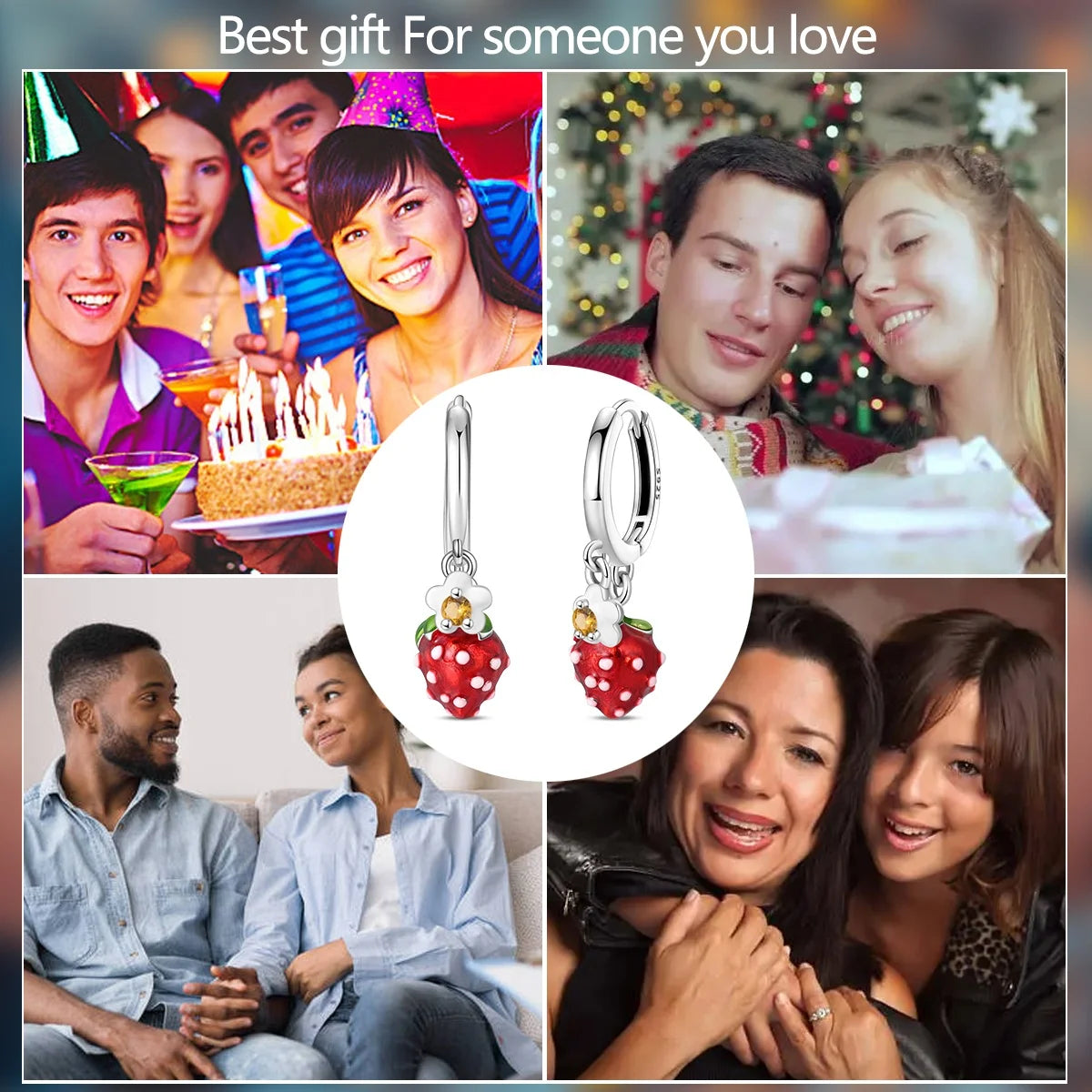 New Original 925 Sterling Silver Sweetheart Bow & Crab Ocean Earrings | Donut Zircon Round Design Women’s Fine Jewelry