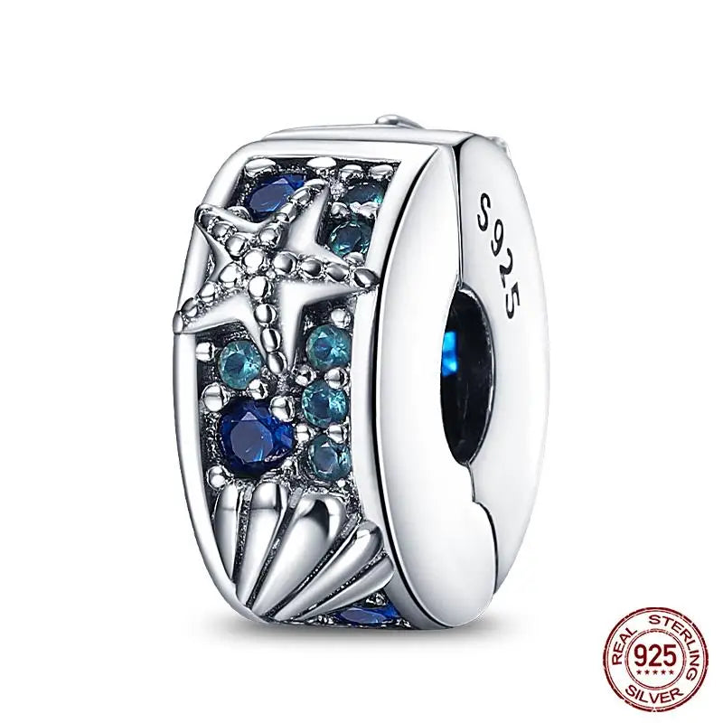 Blue Ocean Series 925 Sterling Silver Turtle Crab Mermaid Charms for 3mm Bracelet