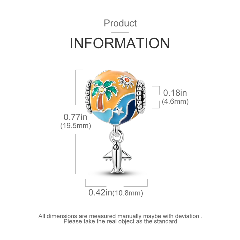 925 Sterling Silver Summer Ocean Collection Charms | Dangle Beads for Women Lover DIY Fine Jewelry Gift