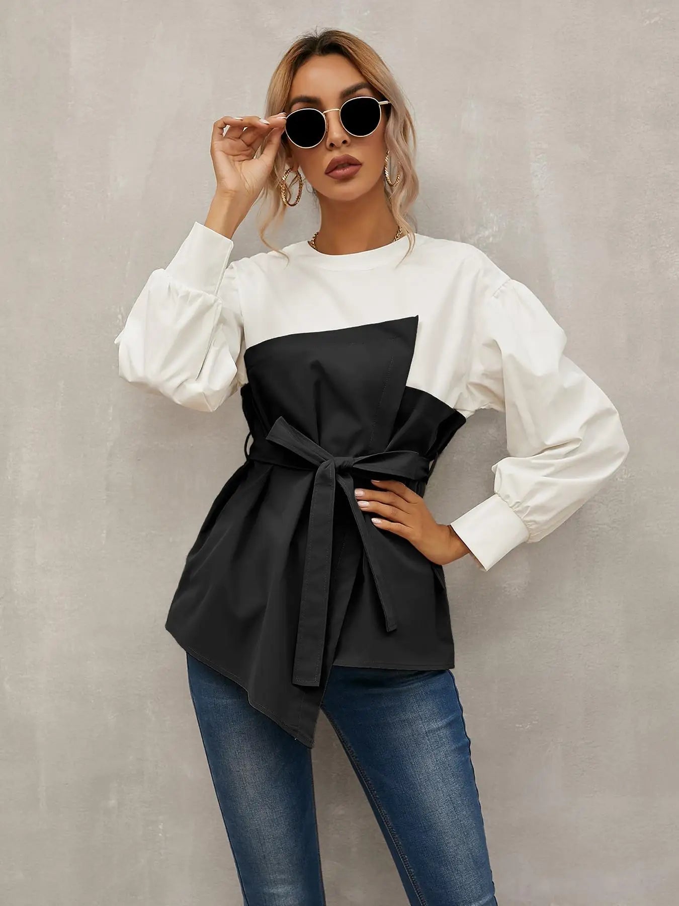 Women’s Casual Woven Shirt – Fall & Winter Fitted Top | Moderate Fabric Thickness for Daily Wear