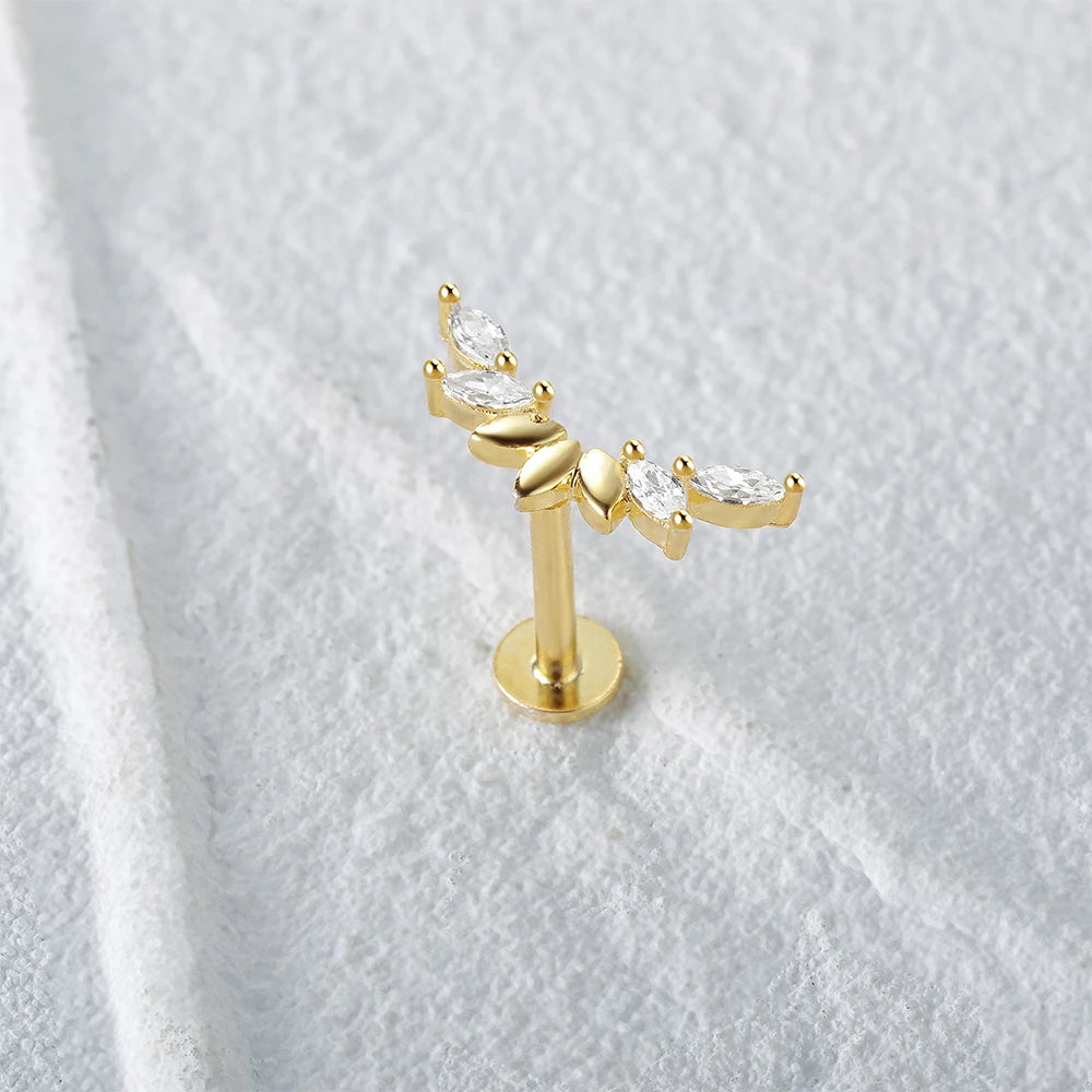 Aide 925 Sterling Silver Geometric Multi Piercing Stud Earrings for Women – K Gold Tassel Elegant Jewelry Gift