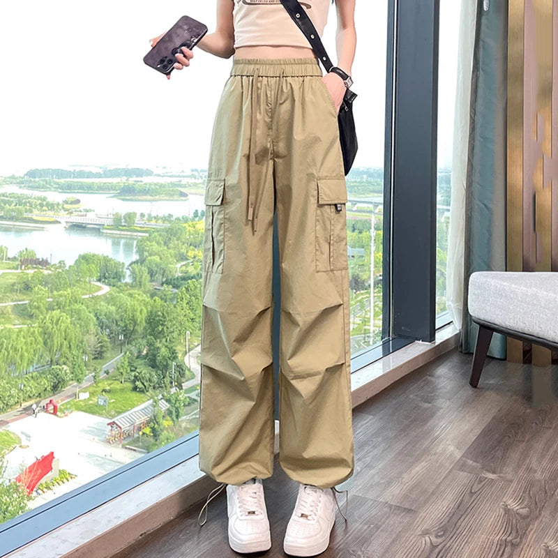 Fashion Women Joggers Pants | Casual Chic Straight Cargo Pants | High Waist Slim Streetwear Trousers