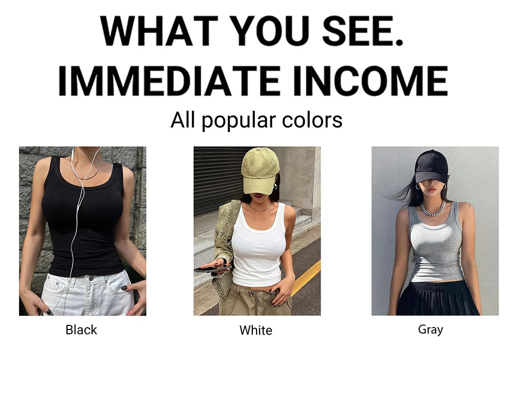 Women’s Summer Tight Tank Top | Breathable Sleeveless Camisole | Comfy Beauty Back Underwear