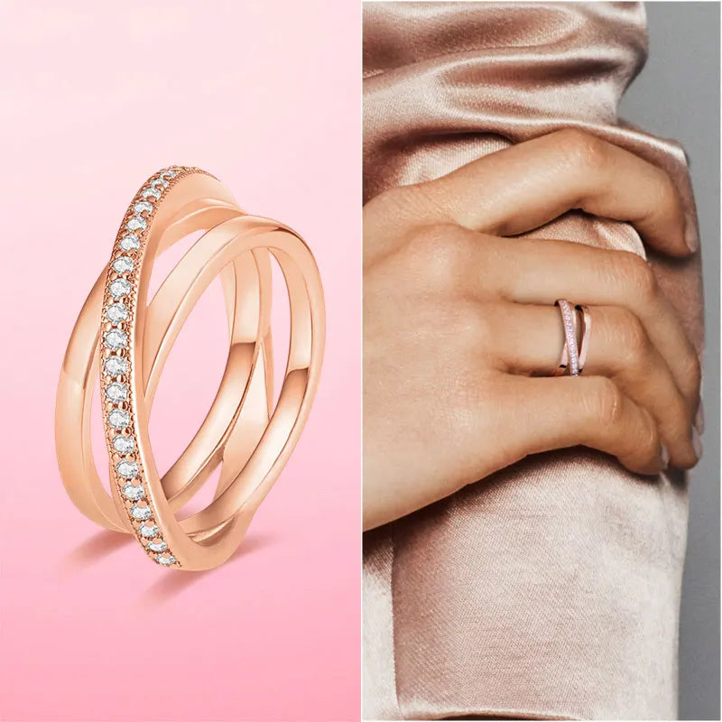 925 Silver Stackable Infinite Heart Daisy Flower Ring for Women | Sterling Silver Brand Jewelry Gift