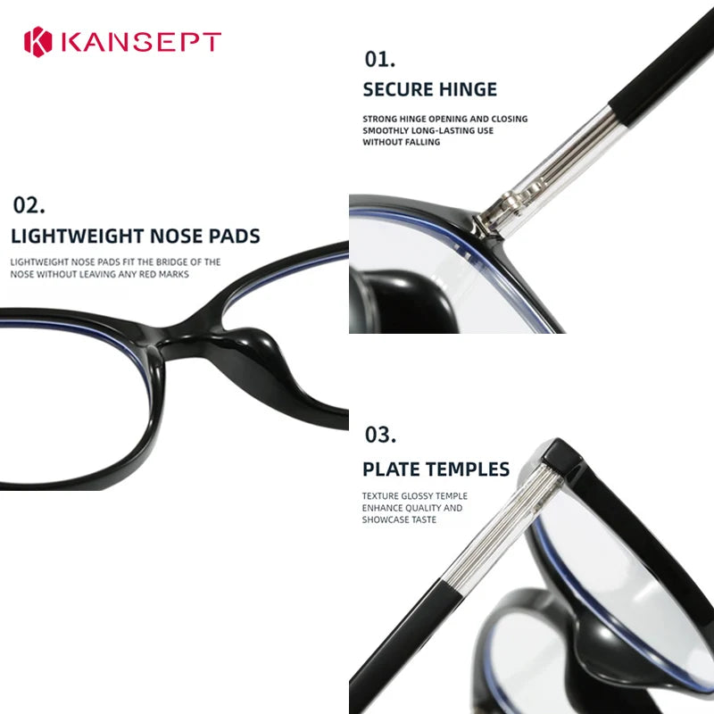 KANSEPT Women’s Grade Glasses – Photochromic Myopia Eyeglasses & Sunglasses | Men & Women Fashion Reading Eyewear