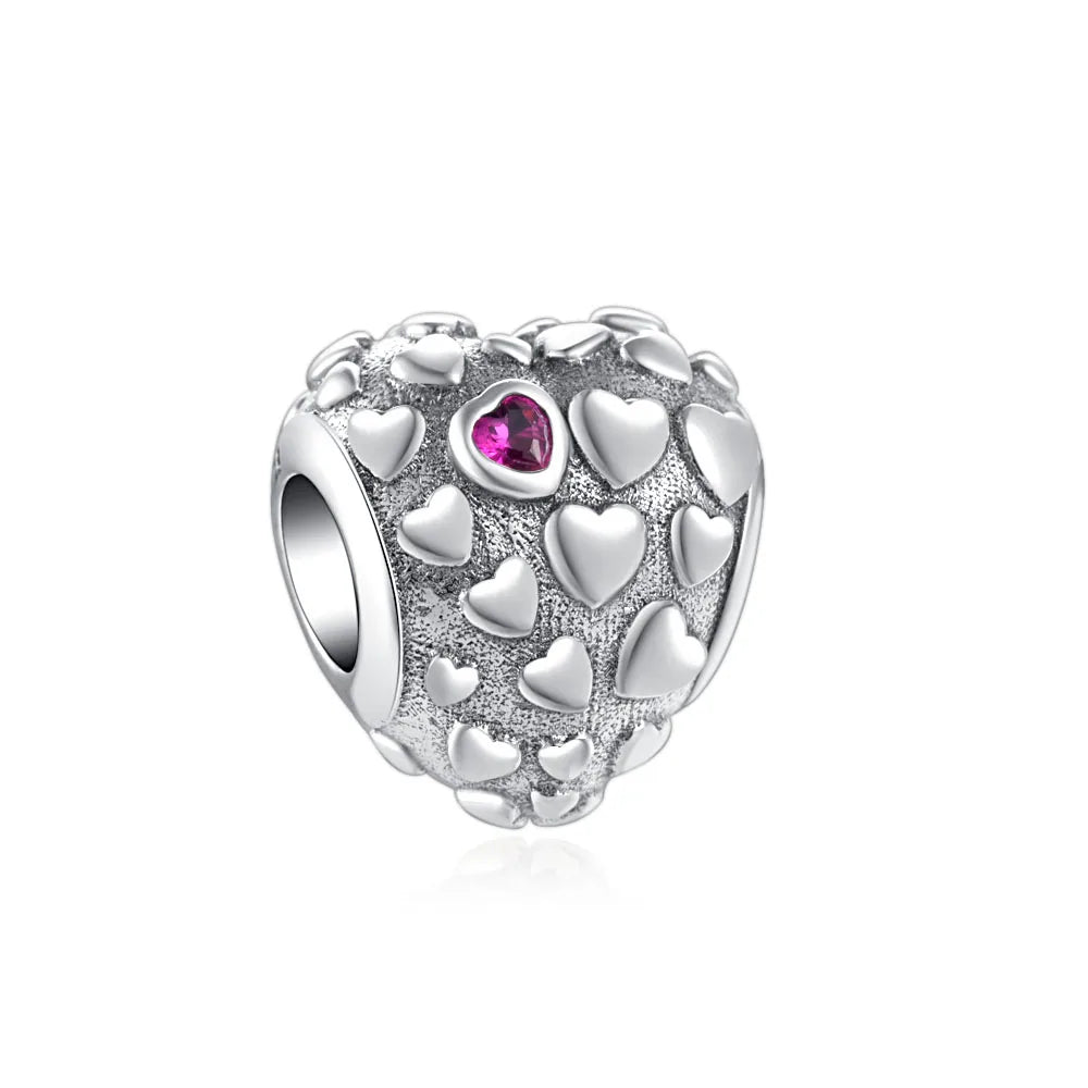 New 925 Sterling Silver Snowman Hedgehog Heart Bead | Fit European Original Bracelet DIY Exquisite Jewelry