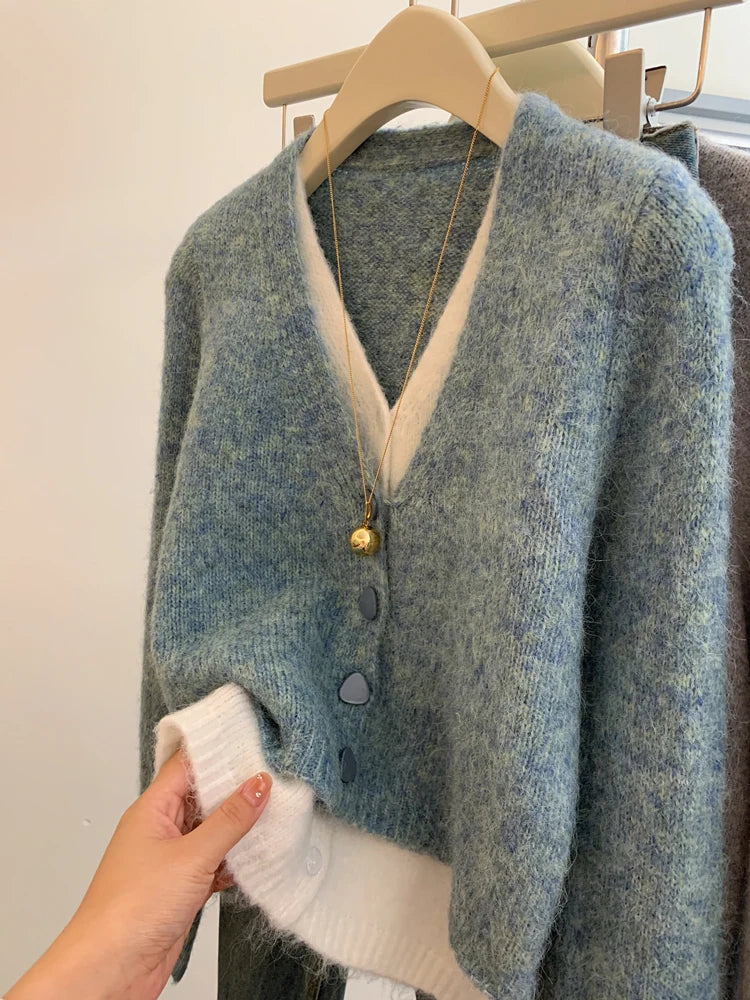 ay Knitted Long Sve Sweater Women's Faion Sense Layering Top Korean Sle Early Autumn Aosphere Clothing