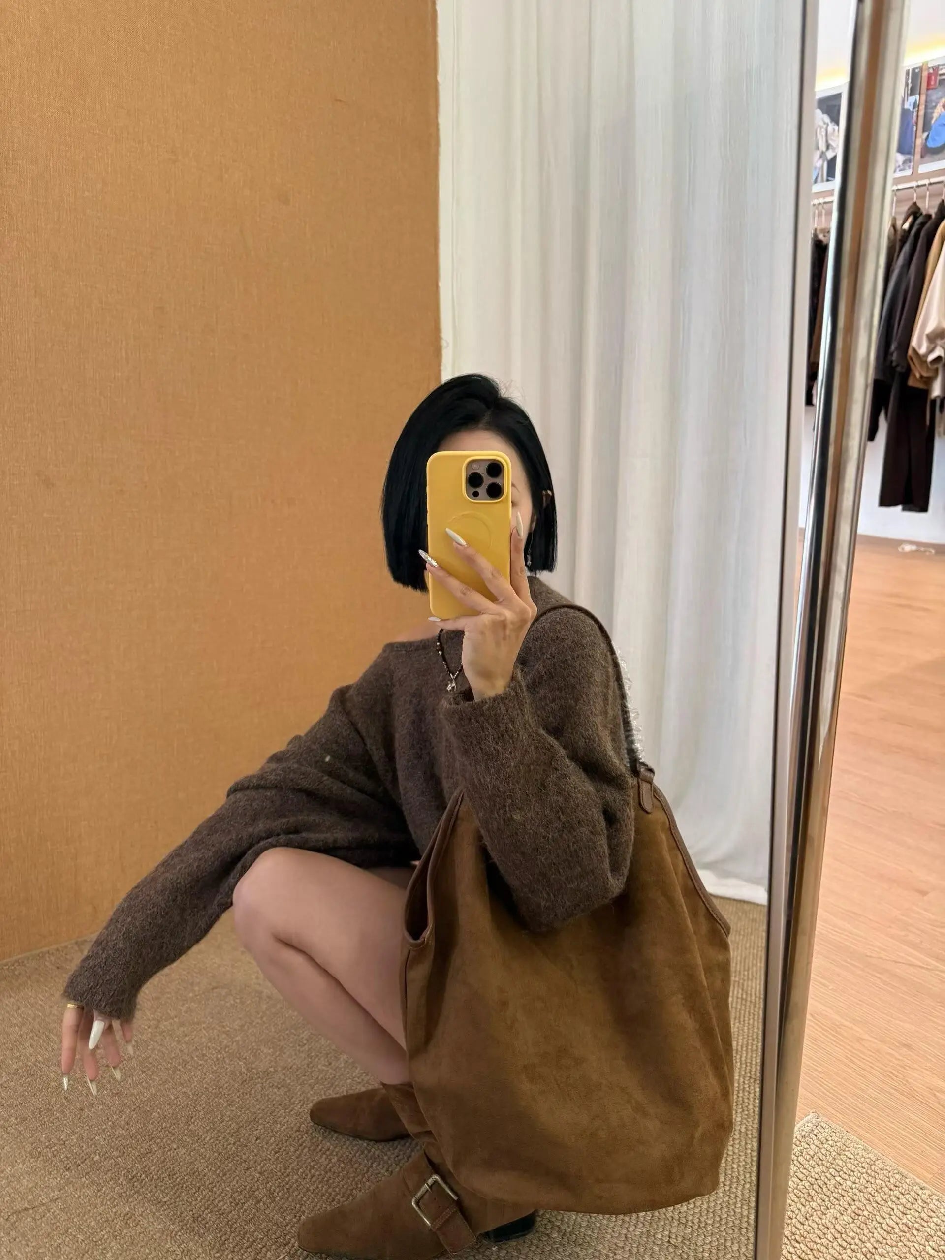 Early Autumn Knitted Bat Sleeve Slim Fit Dress – Women’s Soft Stretchy Casual Knitwear with Waist Belt