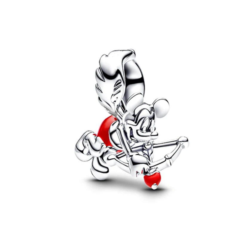 New Miniso 925 Sterling Silver Minnie Mickey Donald Duck Charm Beads | Fit Original Bracelet Necklace DIY Jewelry Gift for Women