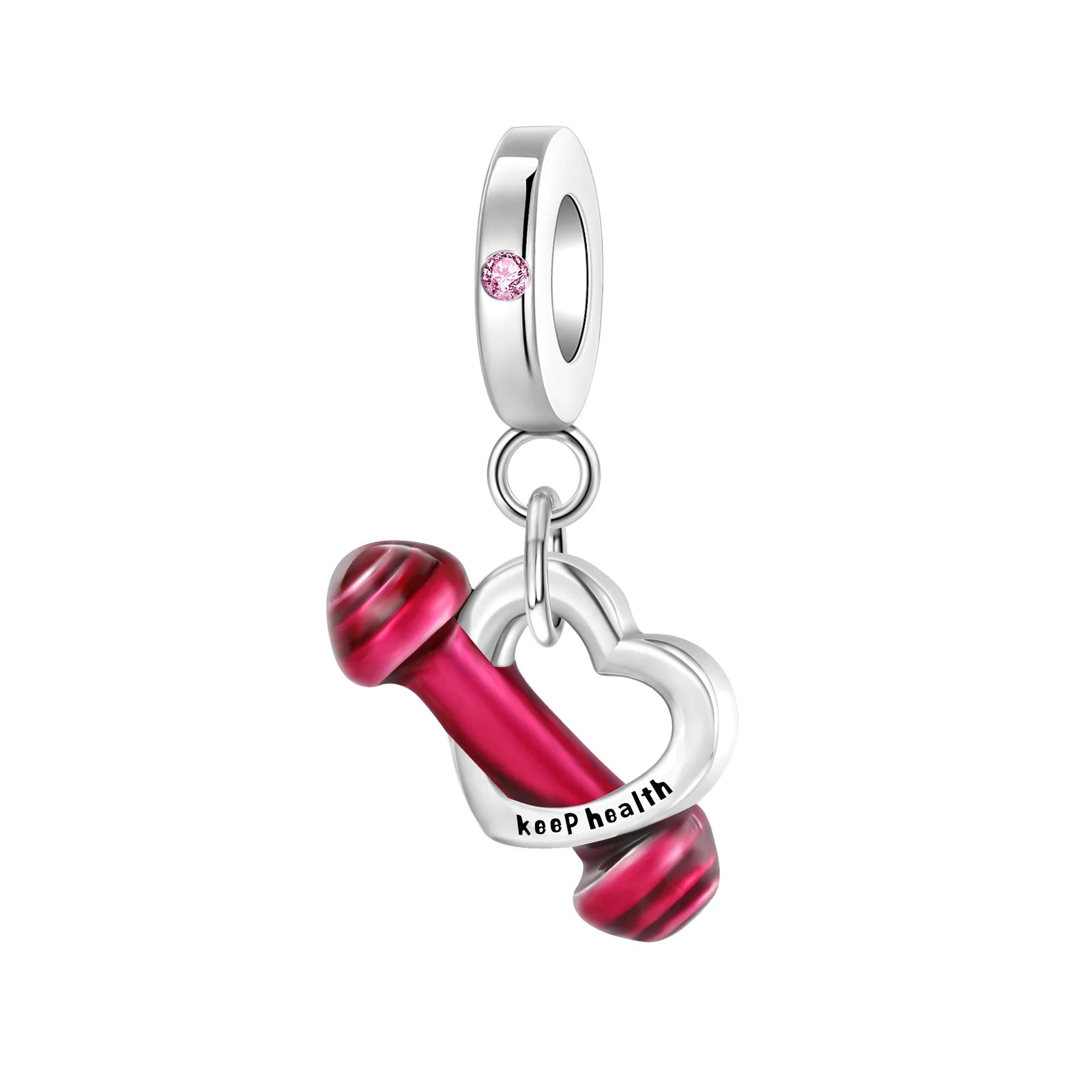 925 Sterling Silver Red Heart Charms | Apple, Rose & Gift Box Beads Fit Original Bracelet Necklace Women Jewelry