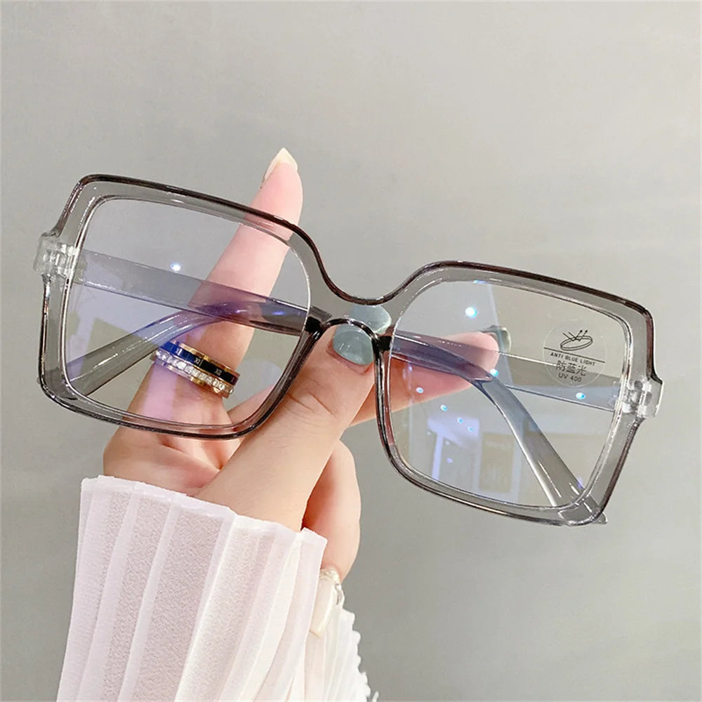 New Fashion Anti-Blue Light Glasses – Stylish Square Reading Eyeglasses for Men & Women | Transparent Frame Optical Spectacle