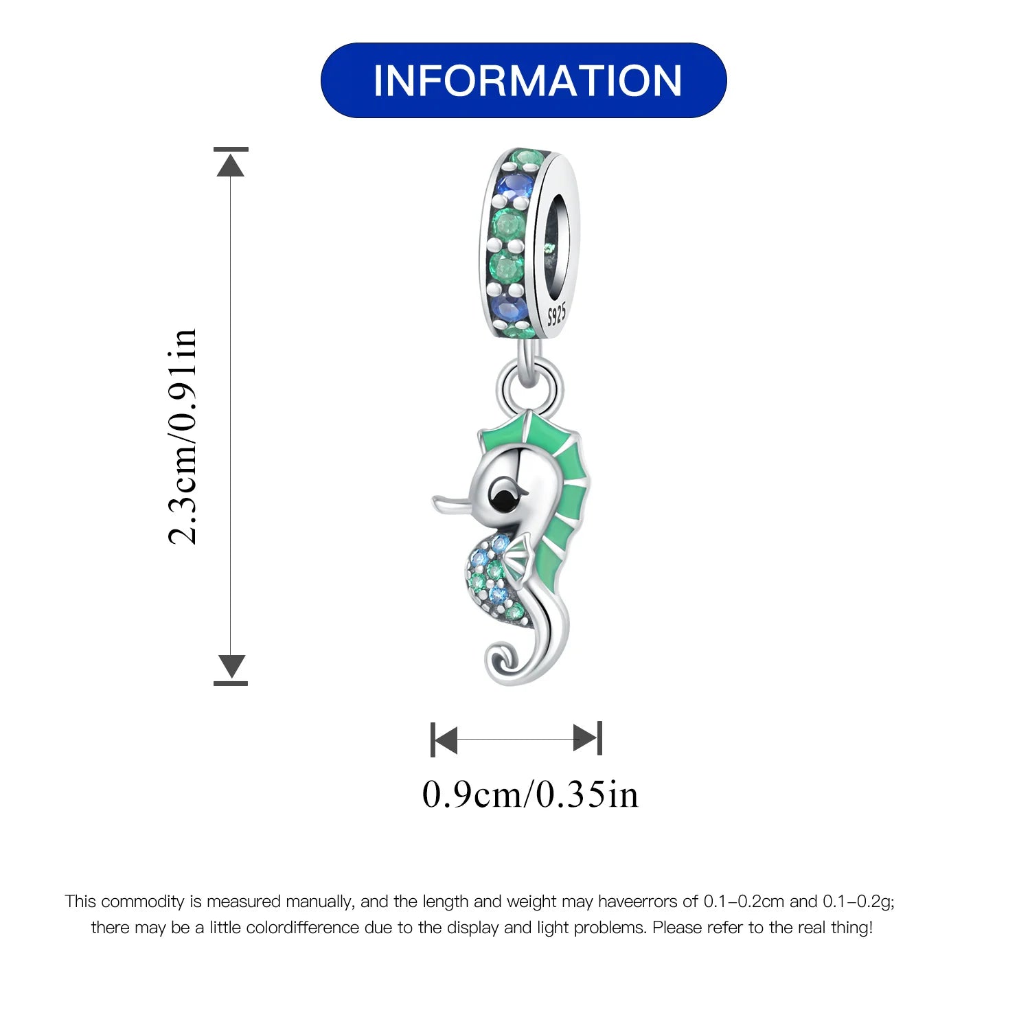 925 Sterling Silver Temperature Color Change Charm Bead | Magic Pendant for Original Bracelet DIY Jewelry