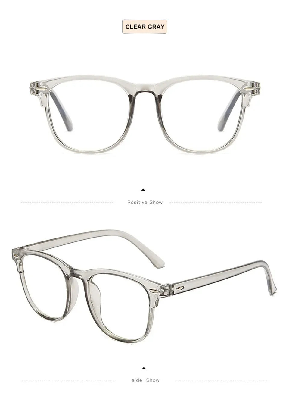 Classic Transparent Computer Glasses Frame – Unisex Anti Blue Light Blocking Glasses | Optical Lenses for Men & Women