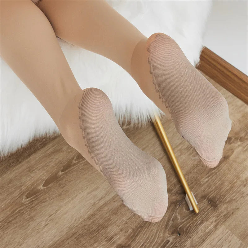 Candy Color Tights 50D – Anti-Slip Midweight Pantyhose, Textured Base Layer Stockings for Spring Wardrobe
