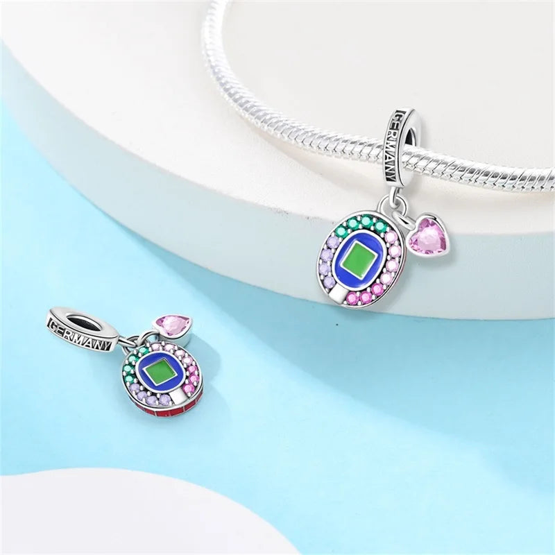 925 Sterling Silver Soccer Trophy Jersey Charm Beads – Fits 3mm Bracelets DIY Jewelry