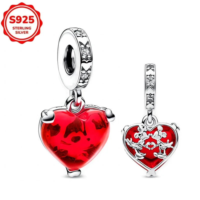 New Disney 925 Sterling Silver Cheshire Cat & Dumbo Charms – Original Bracelet Beads DIY Pendant Halloween Jewelry Gift