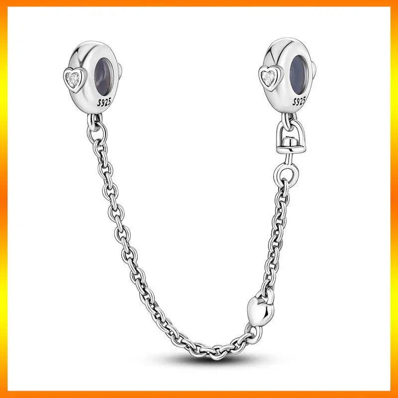 Star Moon & Evil Eye Chain Charm 🌙💙 925 Silver Bracelet Bead Women