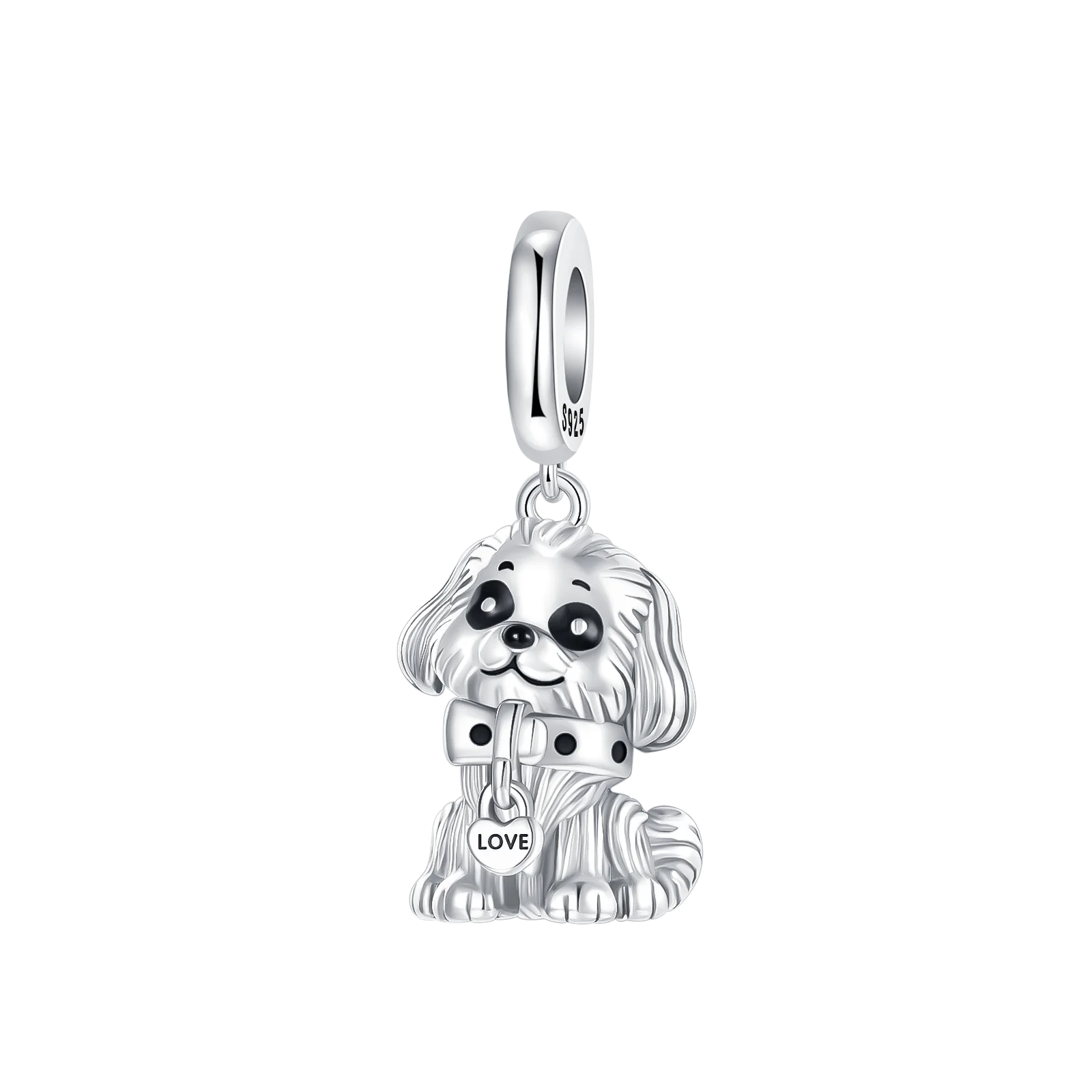 925 Sterling Silver Pink Cat & Dog Paw Charm Bead | Animal Claw Bone Beads for 925 Bracelet DIY Jewelry Gift