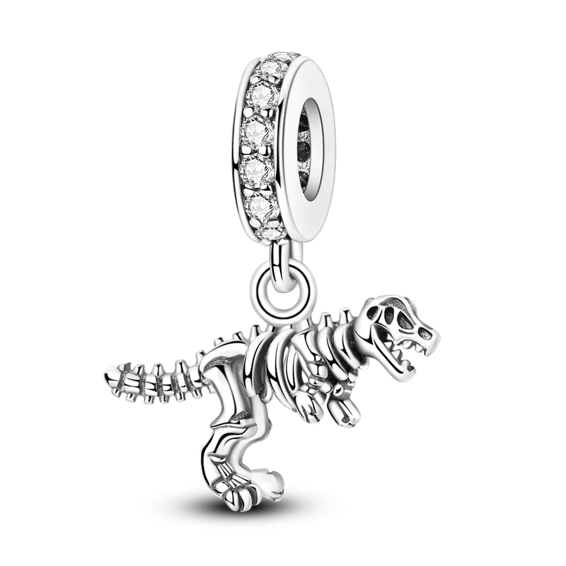 925 Sterling Silver Star, Moon & Heart Safety Chain | CZ Beads Angel Wing Charm for Original Bracelet DIY Jewelry