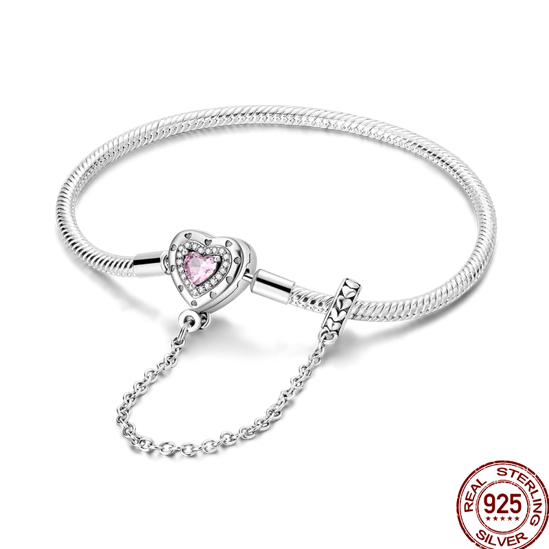 925 Sterling Silver Rainbow Leather Braided Bracelet | Eternal Love Stars & Moon Charm – DIY Women’s Beaded Jewelry Gift