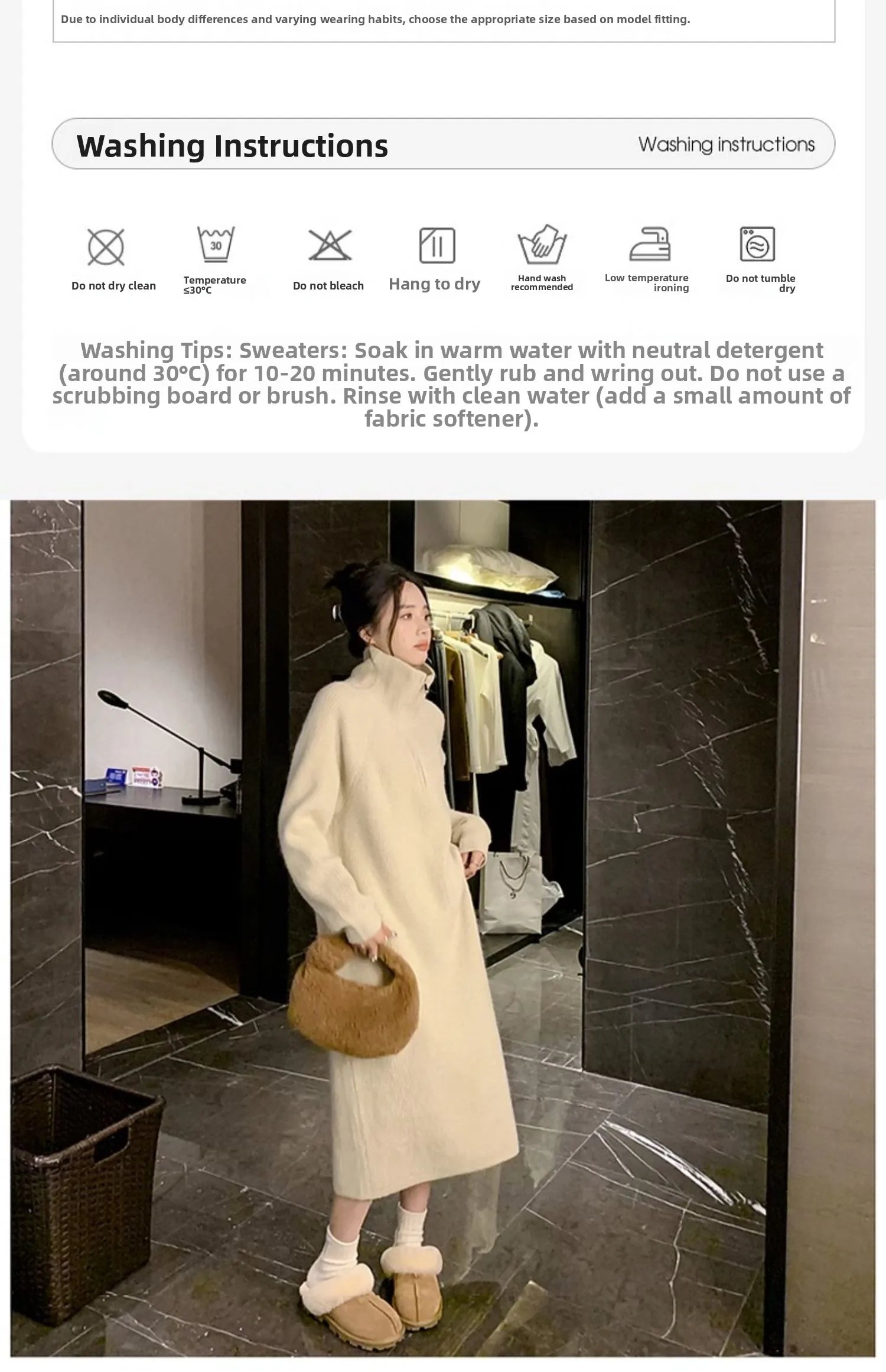 Long Sleeve Knitted Dress – Women’s Spring Autumn Loose Sweater Dress | Lazy Sleeve Inner Wear Polyester Comfy Dress