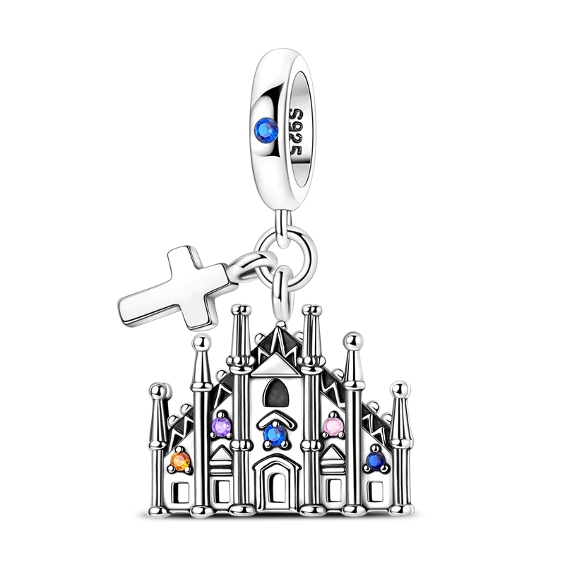 925 Sterling Silver Travel Charms | London Big Ben Eiffel Tower Bead