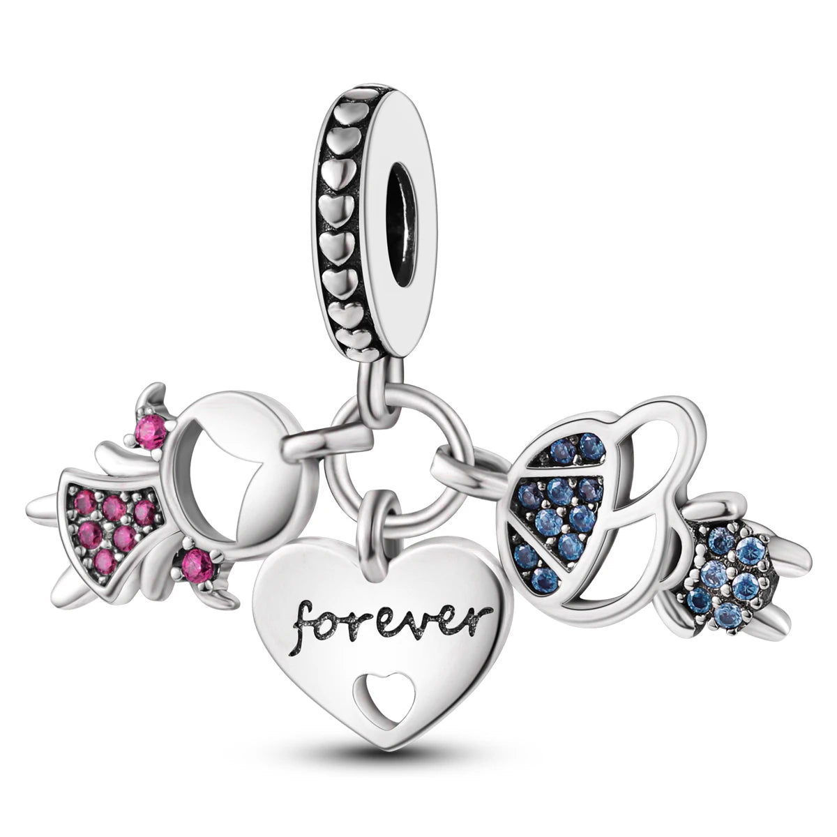 S925 Silver Heart Love Mom Infinity Charm | Dangle Bead Fit Bracelet Jewelry Mother’s Day Gift