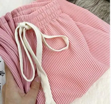 Women’s High-Waisted Pleated Trousers | Slim Fit Floor-Length Wide-Leg Pants for Ladies