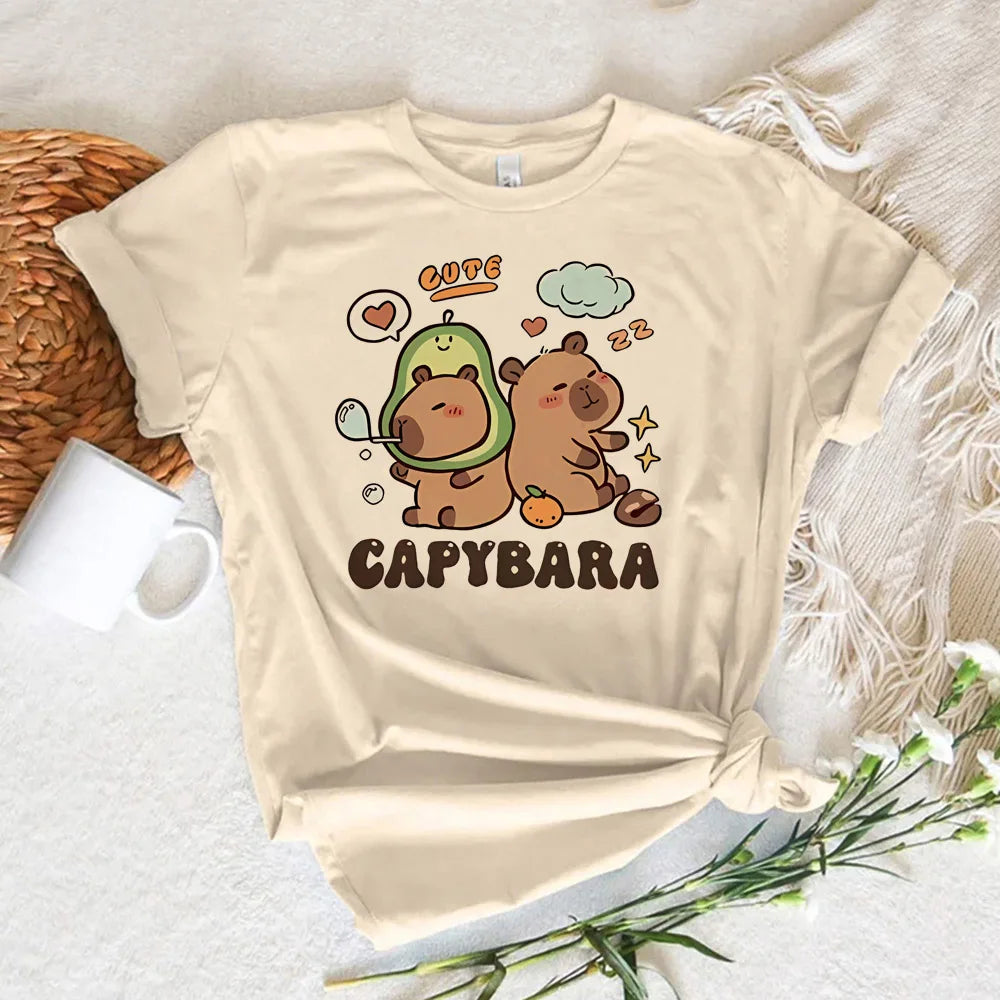 Funny Capybara T-Shirt | Unisex Summer Cute Animal Graphic Tee | Short Sleeve Streetwear Top