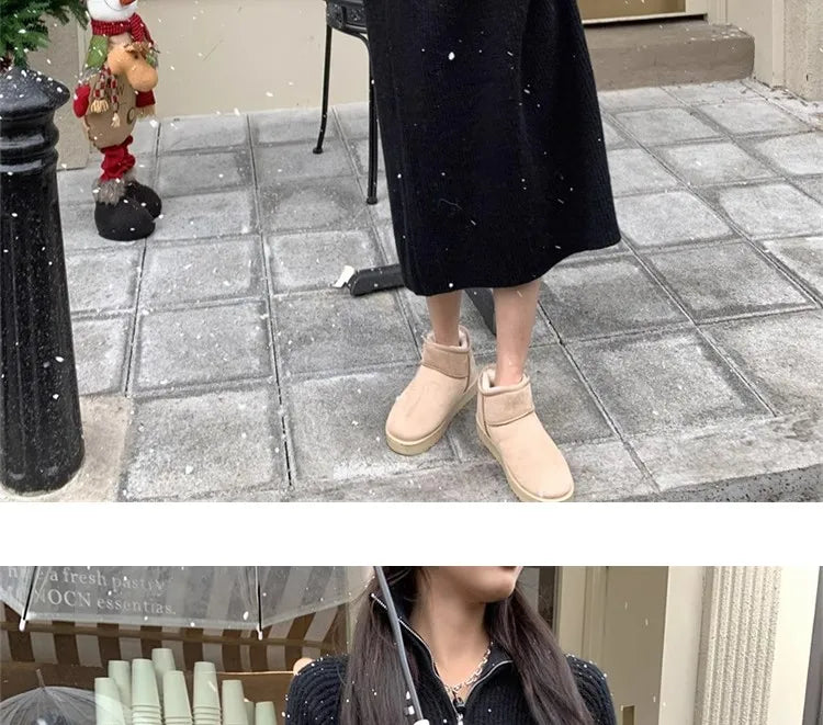 Autumn Winter Knitted Zipper Collar Dress for Women – Long Sleeve Loose Fit Pure Color H-Shape Casual Warm Dress