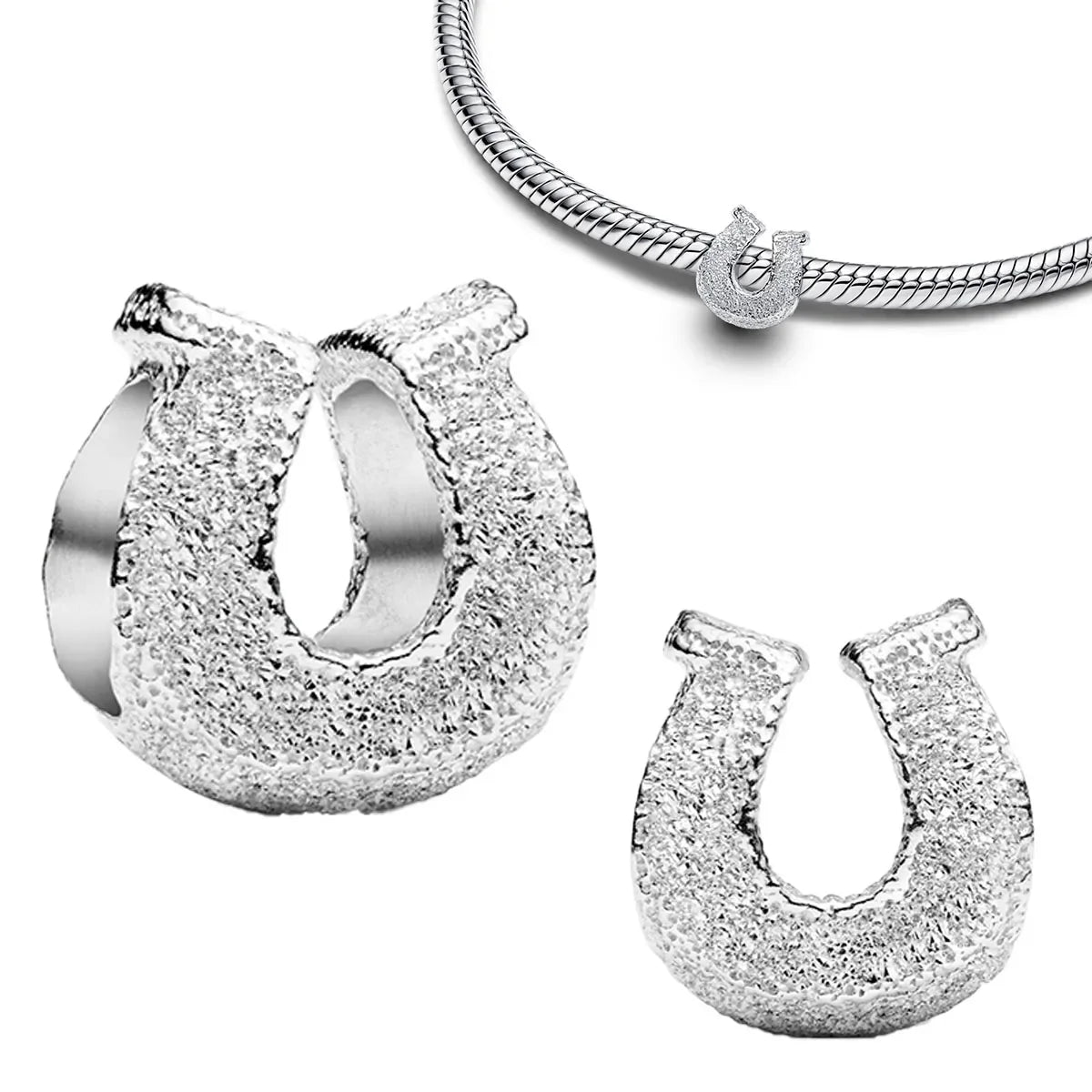 925 Sterling Silver Golden Charms – Horse, Lion, Castle Beads for Bracelet & Necklace DIY Jewelry