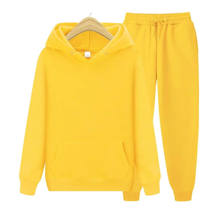 Women’s Hoodie & Pants Set 🍂 Autumn Winter Solid Color Pullover Suit ✨