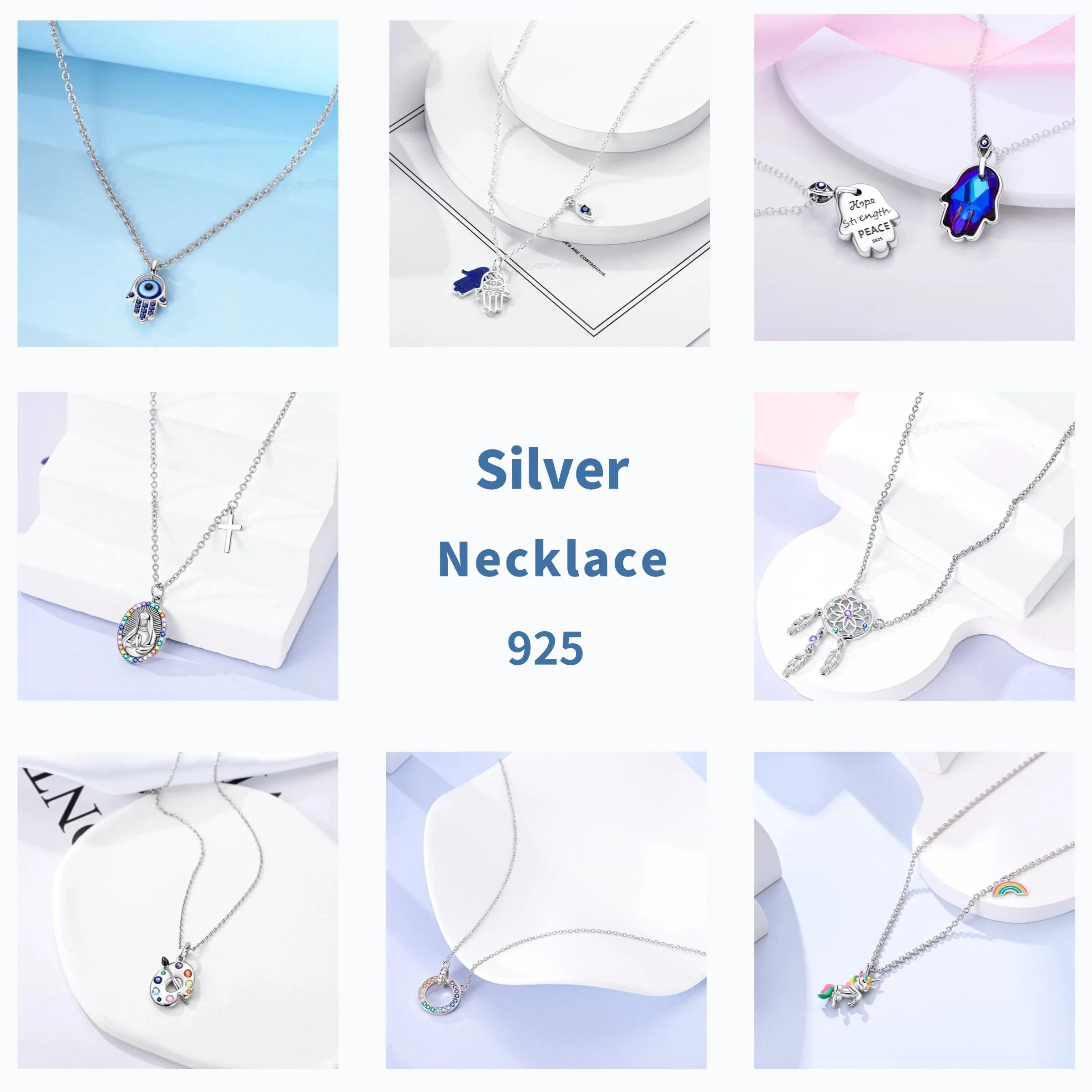 Heart to Heart Necklace 925 Sterling Silver Love Pendant Chain for Women – Wedding & Engagement Fine Jewelry