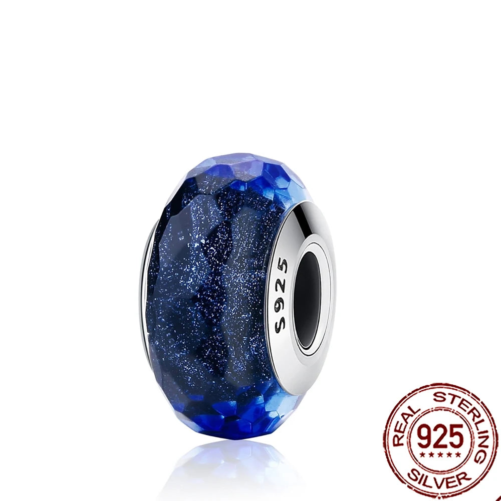 New 925 Sterling Silver Pink Daisy Murano Glass Charm | Cold Enamel Bead Fit Pandora Bracelet & Necklace