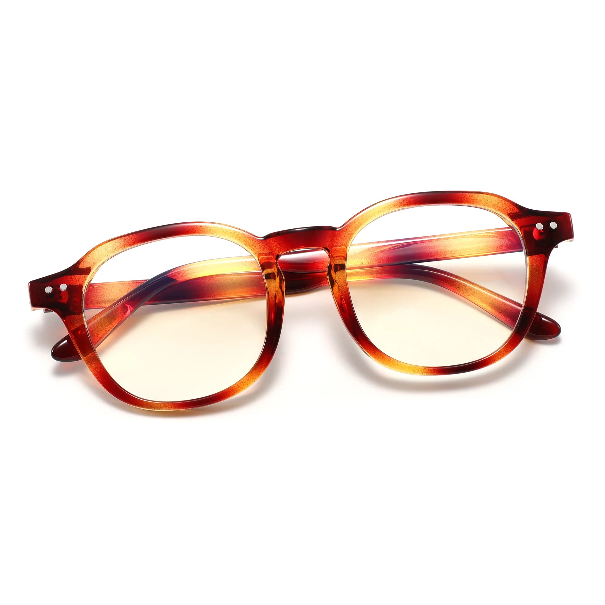 Fashion New Flat Mirror Sunglasses – Women High-End & Men Driving UV400 Metal Square Myopia Glasses