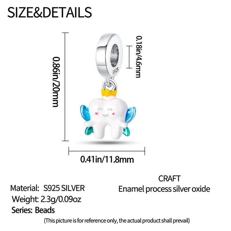 Doctor Nurse 925 Sterling Silver Charms Beads | Original Trendy Medical Pendant for DIY Bracelet Jewelry