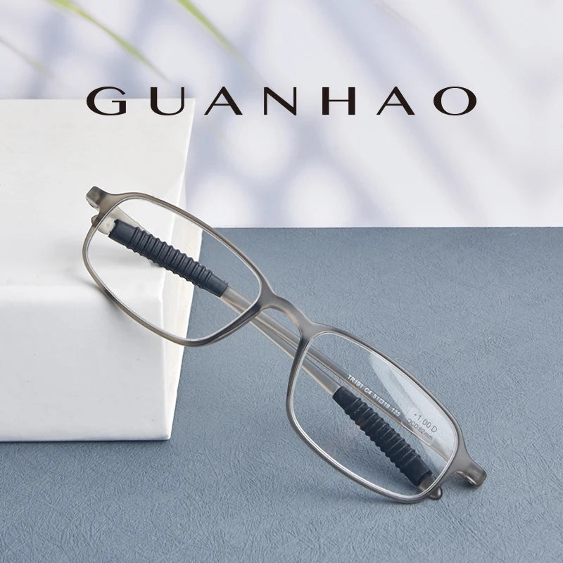 GUANHAO Unisex Reading Glasses 👓 Clear TR90 Frame – Presbyopia 1.0