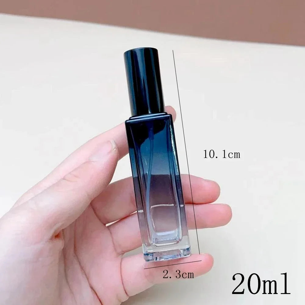 5/9/20ML Gradient Blue Perfume Spray Bottles – Empty Glass Atomizer | Refillable Travel Cosmetic Sample Vials